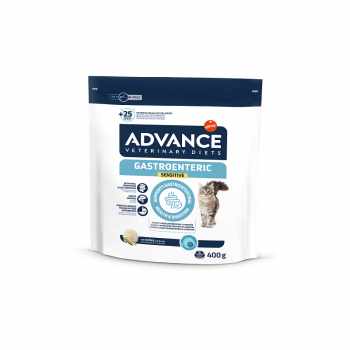 ADVANCE VETERINARY DIETS FELINE GASTROENTERIC CAT SENSITIVE 400G - KAĶIEM AR JUTĪGU GREMOSANU