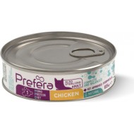PF Fresh Farm CAT Prefera MPD Adult chicken 85 gr - pilnvērtīga mitrā barība pieaugušiem kaķiem (arī sterelizētiem), monoproteīna barība ar vistas gaļu.
