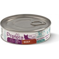 PF Fresh Farm CAT Prefera MPD Adult beef 85 gr - pilnvērtīga mitrā barība pieaugušiem kaķiem (arī sterelizētiem), monoproteīna barība ar liellopu gaļu.