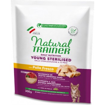 NT CAT YOUNG STERILIZED CHICKEN 300gr - pilnvērtīga un sabalansēta sausa barība ar vistas gaļu sterilizētiem jauniem kaķiem, sākot no sterilizācijas/kastrācijas brīža līdz 1 gada vecumam