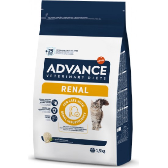 ADVANCE VETERINARY DIETS CAT RENAL FAILURE 1.5KG - KAĶIEM AR NIERU MAZSPĒJU