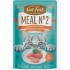 Catfest Cat Fest kons. Meal Nr2 Tuna with shrimps in tender jelly 50g - konservēta mitrā barība kaķiem, klusā okeāna tuncis un garneles maigā želejā.