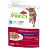 NATURAL TRAINER CAT TUNA 85G - pilnvērtīga barība pieaugušiem kaķiem, konservi gabaliņi želējā ar tunci, mājputnu gaļu un dzērveņu lapu ekstraktu.
