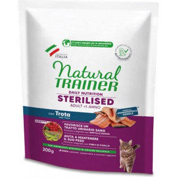 NT CAT ADULT STERILIZED WITH TROUT 300gr - PIEAUGUŠIEM STERILIZĒTIEM KAĶIEM, AR FORELI