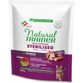 NT CAT ADULT STERILIZED WITH DUCK 300gr - pilnvērtīga sausā barība pieaugušiem sterilizetiem kaķiem, ar pīli