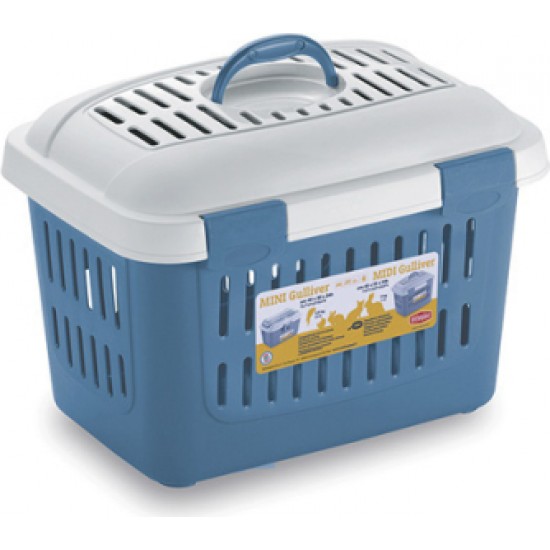 STEFANPLAST Transportēšanas bokss MIDI GULLIVER (debeszils/balts) cm 45x33x33h