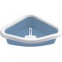 STEFANPLAST Kaķu stūra tualete SPRINT CORNER (debeszils/balts) cm 56x40x14h