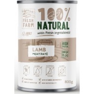 PREFERA Fresh Farm Dog Smooth pate with lamb 800 gr - pilnvērtīga barība, pastētes veida konservi suņiem, ar jēra gaļu.