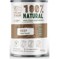 PREFERA Fresh Farm DOG Smooth pate with beef 800 gr - pilnvērtīga barība, pastētes veida konservi suņiem, ar liellopu gaļu.