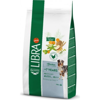 AFFINITY LIBRA DOG SENIOR +7 Years 12kg - pilnvērtīga un sabalansēta barība suņiem vecumā no 7 gadiem, ar vistas gaļu.