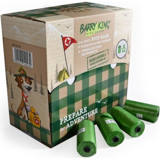Barry King Maisi, 50 ruļļi x 20 gab., zaļi, bioloģiski noārdāmi