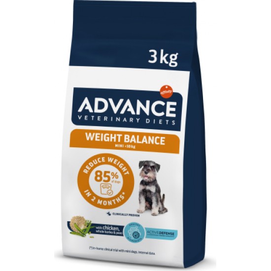 ADVANCE VETERINARY DIETS DOG WEIGHT BALANCE MINI 3KG - MAZO ŠĶIRŅU SUŅIEM SVARA KONTROLEI