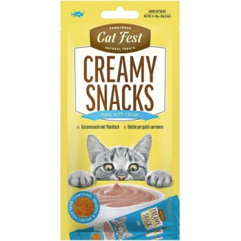 CatFest Krēmīga uzkoda ar tunci un ikriem 4 × 10 g