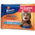 Brekkies Daily Delice Wet Jelly Adult Salmon & Tuna 4x85 gr - konservi želejā pieaugušiem kaķiem, ar lasi vai tunci.