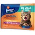 Brekkies Daily Delice Wet Cat Adult Chicken & Turkey 4x85 gr - konservi pieaugušiem kaķiem, ar vistas vai tītara gaļu.