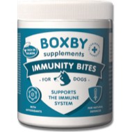 BOXBY IMMUNITY BITES 240g - papildbarības suņiem no 4 mēn., veicina suņa imūnsistēmu un mazina niezošas ādas diskomfortu.