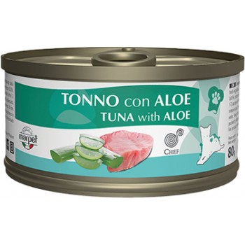 Marpet Chef 80gr Cat Tuna with Aloe - konservi pieaugušiem kaķiem, ar tunci un alveju.