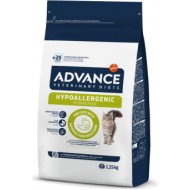 ADVANCE VETERINARY DIETS CAT HYPOALLERGENIC 1.25KG — KAĶIEM AR BARĪBAS NEPANESĪBU UN ALERĢIJĀM