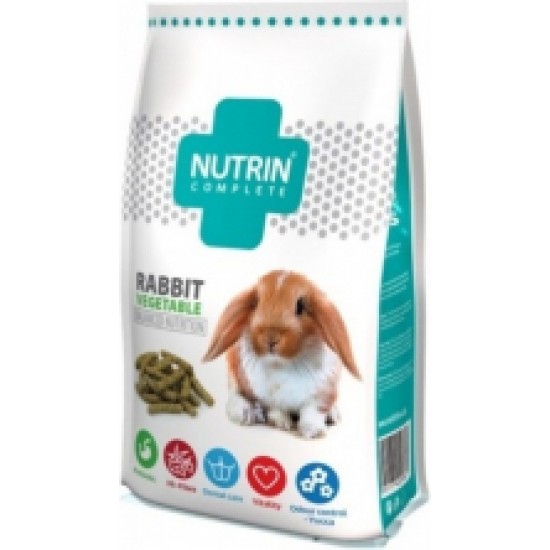 NUTRIN Complete - Rabbit Vegetable 1500gr - PILNVĒRTĪGA EKSTRUDES BARĪBA AR DĀRZEŅIEM TRUŠIEM NO 8 MĒNEŠU VECUMA