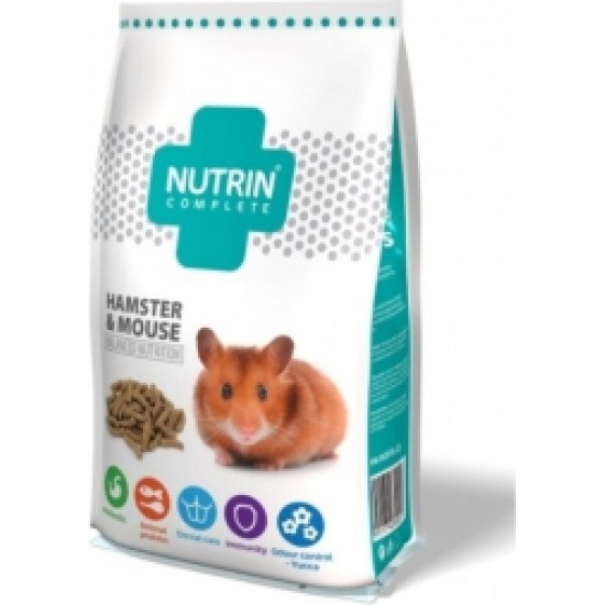 NUTRIN Complete - Hamster & mouse 400gr - PILNVĒRTĪGA EKSTRUDĒTA BARĪBA KĀMJIEM UN PELĒM