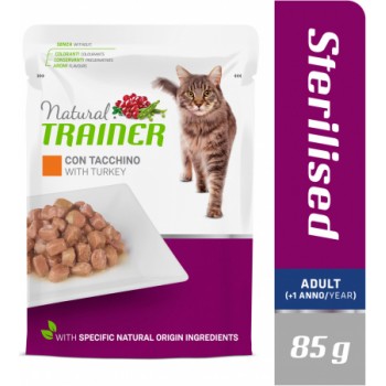 NT STERILISED TURKEY BUSTA 85G - KONSERVI AR TĪTARU PIEAUGUŠIEM STERILIZĒTIEM KAĶIEM (12gb)