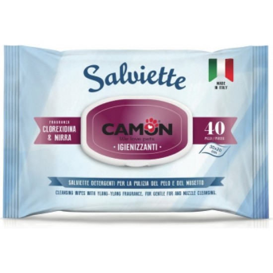 Camon Mitrās tīrīšanas salvetes Hlorheksidīna 30x20cm 40gb.