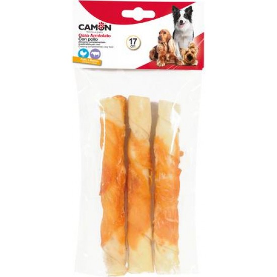 Camon Košļ. Jēlādas rullītis ar vistu 140gr/17cm 3gb.