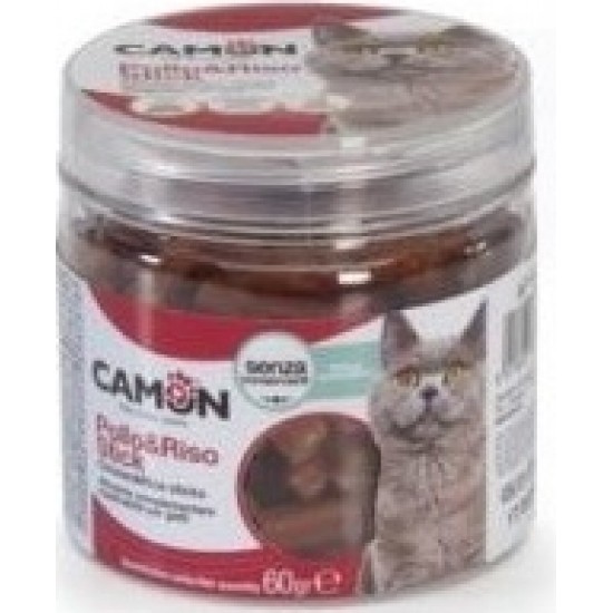 Camon Gardums kaķiem - vistas / rīsa gabaliņi 60g