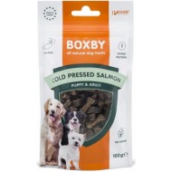 BOXBY COLD PRESED SALMON TREAT 100gr - BOXBY AUKSTĀS PRESĒŠANAS GARDUMS AR LASI