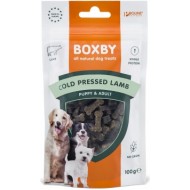 BOXBY COLD PRESED LAMB TREAT 100gr - BOXBY AUKSTĀS PRESĒŠANAS GARDUMS AR JĒRA GAĻU