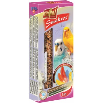 STANDARD Smakers moulting for budgie 2pcs 90g - Vitapol nūjiņas spalvu mešanas periodā viļņainajiem papagaiļiem.