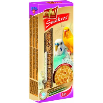 STANDARD Smakers honey for budgie 2pcs 90g - Vitapol nūjiņas ar medu viļņainajiem papagaiļiem.