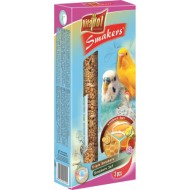 STANDARD Smakers 3in1(egg/honey/fruit) for budgie 3pcs 130g - Vitapol nūjiņas ar medu/ ar olu/ ar augļiem 3in1viļņainajiem papagaiļiem