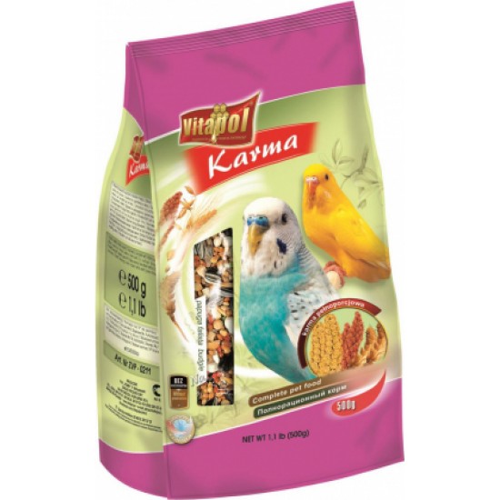 Vitapol STANDARD foil complete food for budgie 500g - pilnvērtīga barība viļņainajiem papagaiļiem.