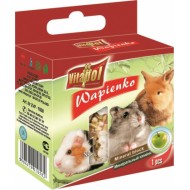 MINERAL BLOCK apple for rodents and rabbit 1pc 40g - Vitapol minerālu akmens ar āboliem
