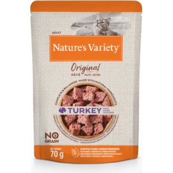 Konservi Nature's Variety Cat Original Turkey 0.070 Kg - Konservi ar tītaru pieaugušiem kaķiem (12gb)