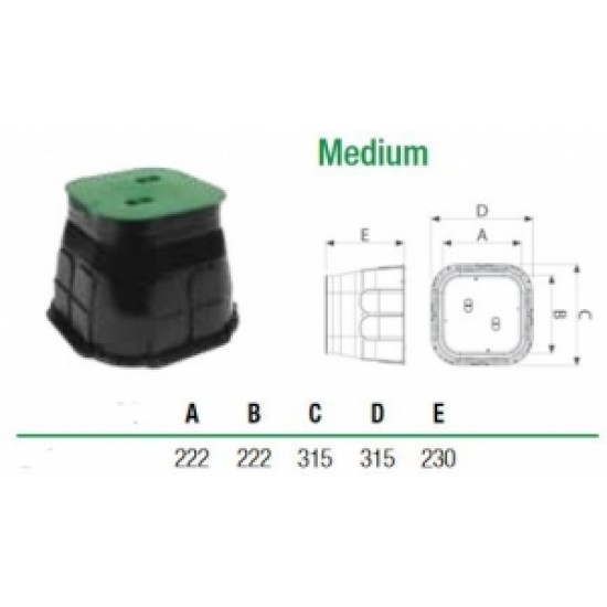 Šahta kantaina 31x31xH23cm MEDIUM