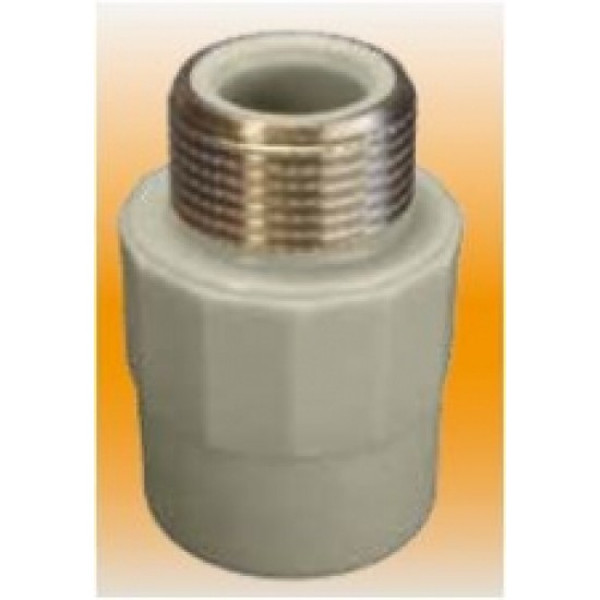 PPR pāreja d32x3/4"M, pelēka    77734