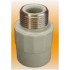 PPR pāreja d32x3/4"M, pelēka    77734