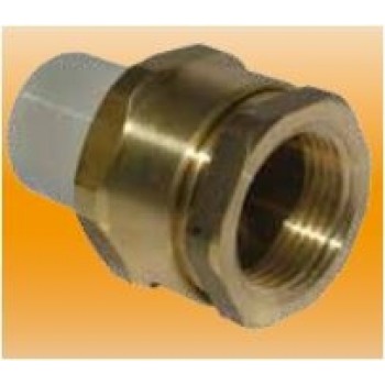 PPR pāreja ar saskrūvi d20x1/2"F, pelēka