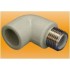 PPR līkums 90° d20x3/4"M, pelēks