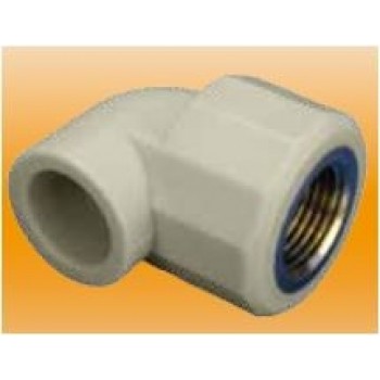 PPR līkums 90° d20x1/2"F, pelēks