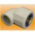 PPR līkums 90° d20x1/2"F, pelēks