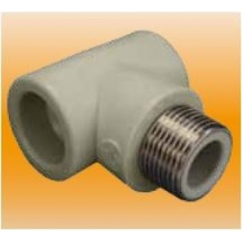 PPR trejgabals d25x1/2"M, pelēks