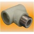 PPR trejgabals d25x1/2"M, pelēks