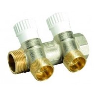 Kolektors 3/4"xM(24x19) CP432 2-ceļu, ar noslēgvārstu