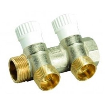 Kolektors 3/4"xM(24x19) CP432 2-ceļu, ar noslēgvārstu