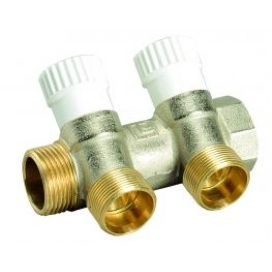 Kolektors 3/4"xM(24x19) CP434 4-ceļu, ar noslēgvārstu