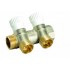 Kolektors 3/4"x1/2" CP464 4-ceļu, ar noslēgvārstu