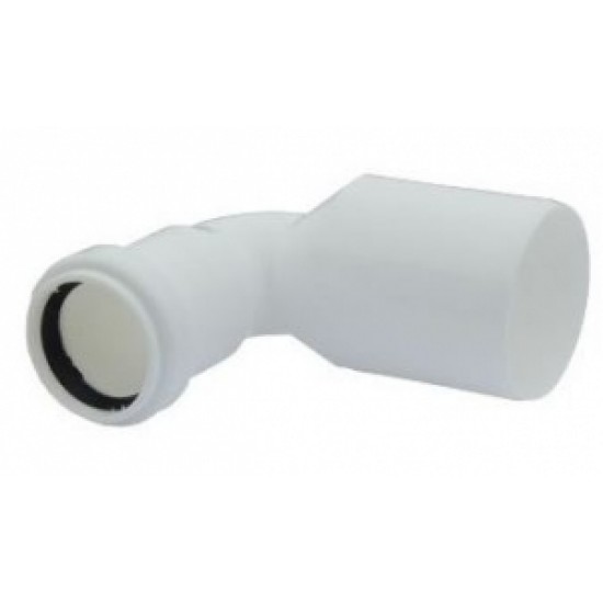 Redukcijas līkums DN 50/32  90gr., PP, balts